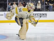 Logan Thompson of the NHL's Vegas Golden Knights